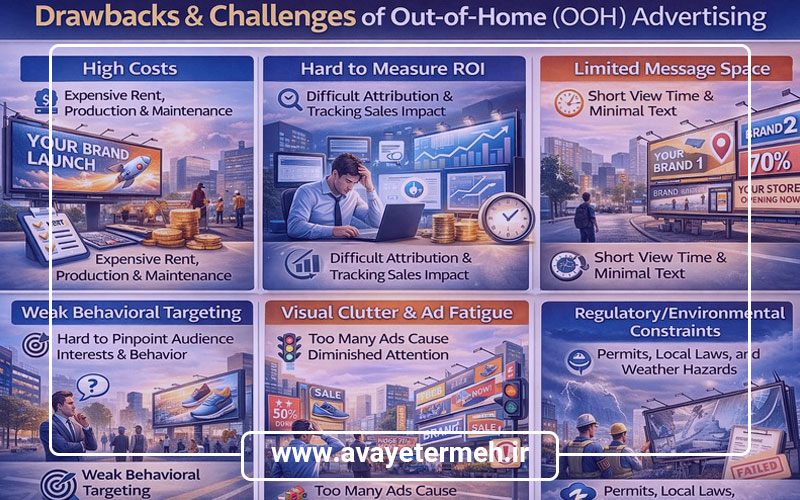 معایب و چالش های تبلیغات محیطی چیست و کجاها ممکن است به صرفه نباشد؟